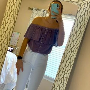 Cute off shoulder top